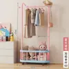 Perchero estilo Dopamina, perchero simple de pie, móvil con ruedas, perchero engrosado para dormitorios estudiantiles