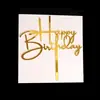 Embalaje independiente acrílico para pastel de cumpleaños, nuevo inserto decorativo de tarjeta para mesa de postres festiva de feliz cumpleaños, decoración para hornear