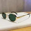 Óculos de Sol Metal Fashion Pequeno Frame Oval Simples Retro Nova Personalidade Versátil Tendência Masculino Feminino