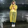 Impermeables de moda de EVA para adultos, hombres y mujeres, venta al por mayor, impermeables y ponchos de una sola pieza con botones para viajes al aire libre y senderismo, fabricante, venta al por mayor