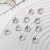 Rhinestones Blancos de Fondo Puntiagudo para Uñas, Rectangulares Blancos Transparentes Super Brillantes, de Forma Irregular, Vidrio Tipo Caramelo de Roca y Rhinestones de Forma Especial para Decoraciones de Uñas
