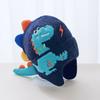 Gorro de dibujos animados de dinosaurio pequeño con protección para las orejas para niños, gorro de punto para otoño e invierno, nuevo gorro de lana cálido para niños, gorro cortavientos para niña