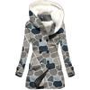 Abrigo trench nuevo y popular para mujer 2023 transfronterizo invierno felpa estilo europeo y americano flor rombo 3D abrigo con capucha al por mayor