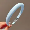 Diadema de corona alta estilo coreano, diadema de borde ancho, diadema para lavarse la cara con dientes, accesorio para el cabello de tela a cuadros de alta gama