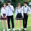 Uniforme de escuela secundaria y preparatoria, uniforme de marinero para estudiantes japoneses masculinos y femeninos, uniforme de clase de primavera y verano de estilo británico preppy, traje de camisa