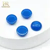 Atacado do Fabricante Contas Naturais de Ágata Azul Semi-Redondas Contas Soltas Cristal Contas Individuais Pulseira Colar Acessórios de Joias DIY
