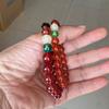 Pulsera de ágata roja del Dios de la Riqueza de cinco vías ágata roja natural calidad grado a pulsera de cuentas de ágata roja cuentas sueltas mayoreo