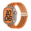 Fivela Magnética de Laço Pulseira de Nylon com Malha Compatível com Apple 9 10 S11 iWatch Ultra Pulseira Arco-Íris