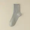 Calcetines de algodón de doble costura para hombre, calcetines nuevos de longitud media para otoño e invierno, calcetines de algodón para hombre, calcetines de algodón de negocios para hombre, venta al por mayor