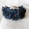 Acessórios de Cabeça Transfronteiriços Guirlanda Artificial Noiva Tela Grande Gaze Flor Faixa de Cabelo para Meninas Rolo de Cabelo Núcleo de Flor Faixa de Cabelo com Flor Acessórios de Cabelo para Performance