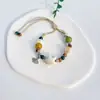 Pulsera de Cerámica Jingdezhen Nueva Pulsera de Cerámica Estilo Chino Joyería Hecha a Mano Cuerda Estilo Tíbet Puesto de Pulseras Jingdezhen