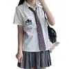 Tecido TR Camisa Branca JK Japonesa Cor Sólida Solta Versátil Manga Longa e Curta Autêntica Estilo College Camisa de Uniforme Escolar para Mulheres Verão