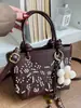 Bolsa feminina transfronteiriça 2026 nova moda versátil brilhante bordado pesado bolsa de mão Lady Dior bolsa de ombro transversal com fita