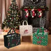 Novas Sacolas de Compras de Natal, Sacolas de Presente Personalizadas em Papel Kraft, Sacolas Tote para Embalagem de Frutas da Paz com Opção de Impressão de Logo