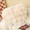 Funda de almohada mullida en forma de corazón, cojín rosa a rayas, decoración para sala de estar y dormitorio, regalo de San Valentín, suave y lindo, perfecto para niñas