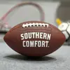 Estoque de fábrica de bola de futebol americano, material PU, bola de treinamento para crianças, estampa Southern Comfort, disponível nos tamanhos 3 e 6