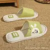 Pantuflas de Conejo de Dibujos Animados para Interiores Suaves Ligeras Transpirables Pantuflas de Hogar de Lino para Todas las Estaciones Pareja para Hombres y Mujeres Uso en Casa Invitados Viaje Pantuflas de Viaje