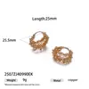 Pinzas para Orejas de Cobre Chapado en Oro de 18K Estilo Hong Kong, Moda Artesanía Pesada, Pendientes de Plata de Lujo Ligero Francés, Aretes para Mujer con un Toque de Nicho de Alta Gama