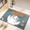 Alfombrilla absorbente de barro de diatomeas, linda caricatura, linda mascota animal, alfombrilla de suelo para puerta de baño, antideslizante, alfombrilla de suelo absorbente para baño