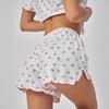 Verano 2025 Nuevo Europeo y Americano Amazon Cómodos Shorts Casuales para Casa de Manga Corta con Dobladillo de Oreja Conjunto de Dos Piezas Ropa para Casa