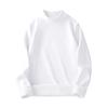 Camisa de negocios de cuello medio alto grueso con forro polar de cachemir de zorro plateado para hombre, otoño e invierno, camiseta juvenil de manga larga, chaqueta interior para hombre