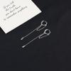 S925 prata brincos de círculo longo para as mulheres Coreia do Sul elegante personalidade simples flash diamante borla orelha fivela rosto brincos de emagrecimento