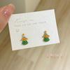 Serie Navideña Sanrio Pendientes Lindos Creativos Mini Pendientes de Dibujos Animados Diseño de Nicho Pendientes para Estudiantes Mujeres