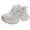 Explosiones Zapatos Torre ligeros y transpirables de suela gruesa para mujer Primavera 2025 Nuevos zapatos de moda Zapatillas casuales aumentadas