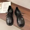 Plataforma Versátil Retro Aumenta Altura 2026 Moda Con Cordones Suela Gruesa Nuevos Mocasines para Mujer Mocasines Planos Exteriores Otoño