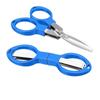 Tijeras pequeñas plegables, Tijeras de acero inoxidable, Tijeras multifuncionales extensibles en forma de 8, Tijeras de hilo para niños para pesca al aire libre, Tijeras para línea de pesca