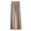 Pantalones de Lana de Punto Sueltos de Pierna Recta para Otoño e Invierno de la Ciudad de Ordos Pantalones de Cachemira de Pierna Ancha para Mujer Pantalones Largos hasta el Suelo para Mujeres Petites para Usar Afuera