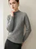 Estilo elegante y sofisticado, cuello semi-alto, suéter 100% cachemir para mujer, con tejido de siete agujas, engrosado para mayor calidez, con una textura suave y cómoda, perfecto como capa base