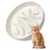 Comedero Lento para Gatos, Comedero Rompecabezas de Melamina con Base Antideslizante, Apto para Lavavajillas para Gatos y Perros Pequeños