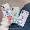 Funda de Doraemon para Apple 13 con dibujos animados para iPhone 12 Pro Max, cobertura total, transparente, resistente a caídas, 14 pulgadas