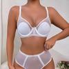Verano Delgado Sanming Malla Gracia Ropa Interior Mujer Pecho Grande Pequeño Cómodo Transpirable Anticaída Traje de Sujetador