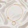 Collar con colgante de anillo de nuevo tamaño, joyería transfronteriza europea y americana, temperamento geométrico femenino, collar circular popular