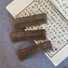 Pente de Sândalo Dourado Preto, Pente Masculino, Compacto, Portátil, Para Pentear Cabelo e Massagear o Couro Cabeludo em Casa
