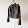 Chaqueta de Piel Genuina Europea para Mujer, Estilo Corto, Novedad Primavera 2026, Piel de Oveja, Corte Ajustado, Versátil, Cuello Solapa, Abrigo