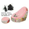 Sofá Inflable Macarrón con Bomba de Aire, Sofá Perezoso Afelpado, Sillón Reclinable Sofá Inflable Portátil para Exteriores con Graffiti