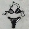 Ventas Directas de Fábrica Verano Europeo y Americano Nuevo Sexy Color Puro Transfronterizo Bikini Bikini Vacaciones en la Playa para Mujer Ins