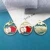 Mezcla 20 Gotas de Aceite Fruta Círculo Accesorios Creativos DIY Pulsera Collar Pendientes Llavero Colgante Pequeño
