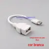 Cabo Adaptador de Dados Trançado Shell de Liga de Alumínio TYPE-C OTG Expansão USB Fêmea Telefone Celular Android U Disk Mouse Teclado