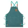 Nuevo Delantal de Lona Infantil Transfronterizo Cocina Restaurante Comer Pintura Manualidades Tareas del Hogar Delantal Venta al por Mayor Impresión de Logo
