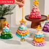 Enfeites de Árvore de Natal de Tricô Mais Vendidos no Exterior, Decorações de Natal Criativas de Crochê e Enfeites de Natal Festivos