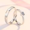 Anillo de pareja concéntrico nudo eterno para mujer plata esterlina un par anillo de amor sencillo y moderno para estudiantes japoneses y coreanos regalo para el Día del Niño