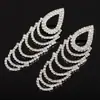 Pendientes de Cadena de Garra con Diamantes Completos de Comercio Exterior Europeo y Americano, Pendientes Más Vendidos en Amazon, Fabricante E310 de Joyería Brillante para Novias para Mujer