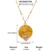 Popular Collar con Diseño de Ojo de Diablo Corazón de Zircón Estilo Ins, Collar Estilo Vintage, Cadena para Clavícula de 18K