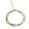 Pulsera de Cadena Metálica Perla Estilo Retro Francés Personalidad Moda Simple Pulsera Versátil de Lujo Ligero Temperamento Venta al por Mayor