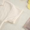 Conjunto de Pijama de Cárdigan de Punto Simple Nuevo Primavera/Verano 2026 Europeo y Americano, Top de Manga Corta de Color Sólido y Pantalones Largos Ropa de Casa para Mujer