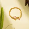 Pulsera de Calabaza Labubu Color Oro Antiguo Passepartout Pulsera de Cuentas de Transferencia de Moda de Alta Gama Lujo Accesible